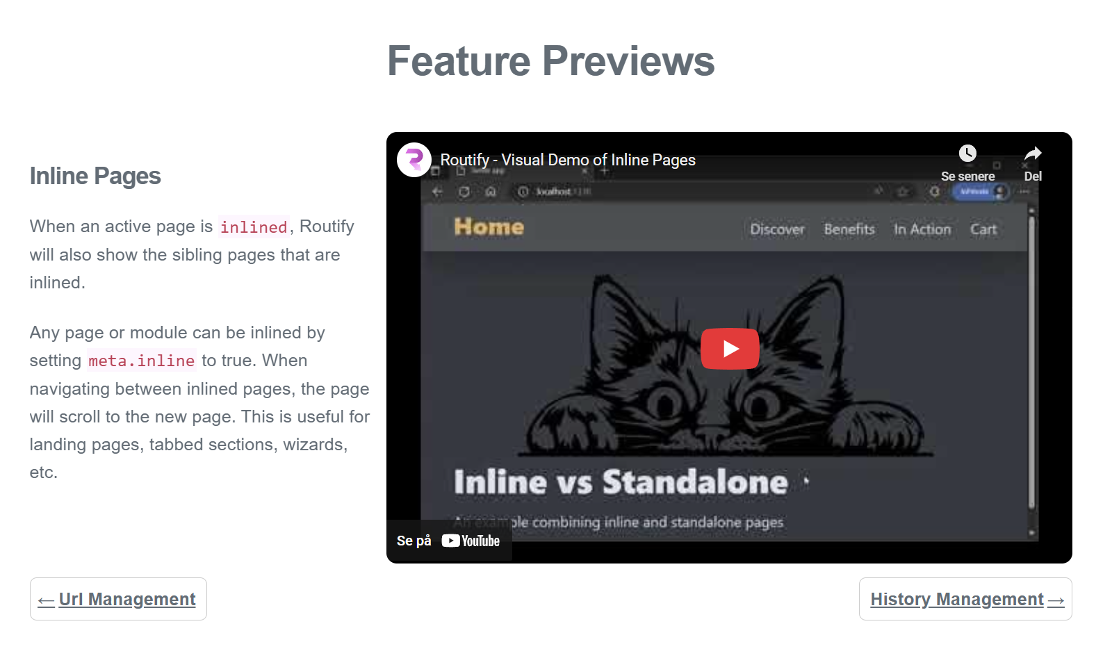 Feature Previews